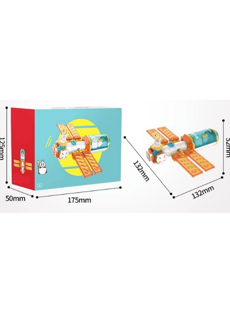 Spaceship Snowman Model Set Building Blocks Creative Diy Simulation Collection Building Assembly Children'S Toys - Image 2