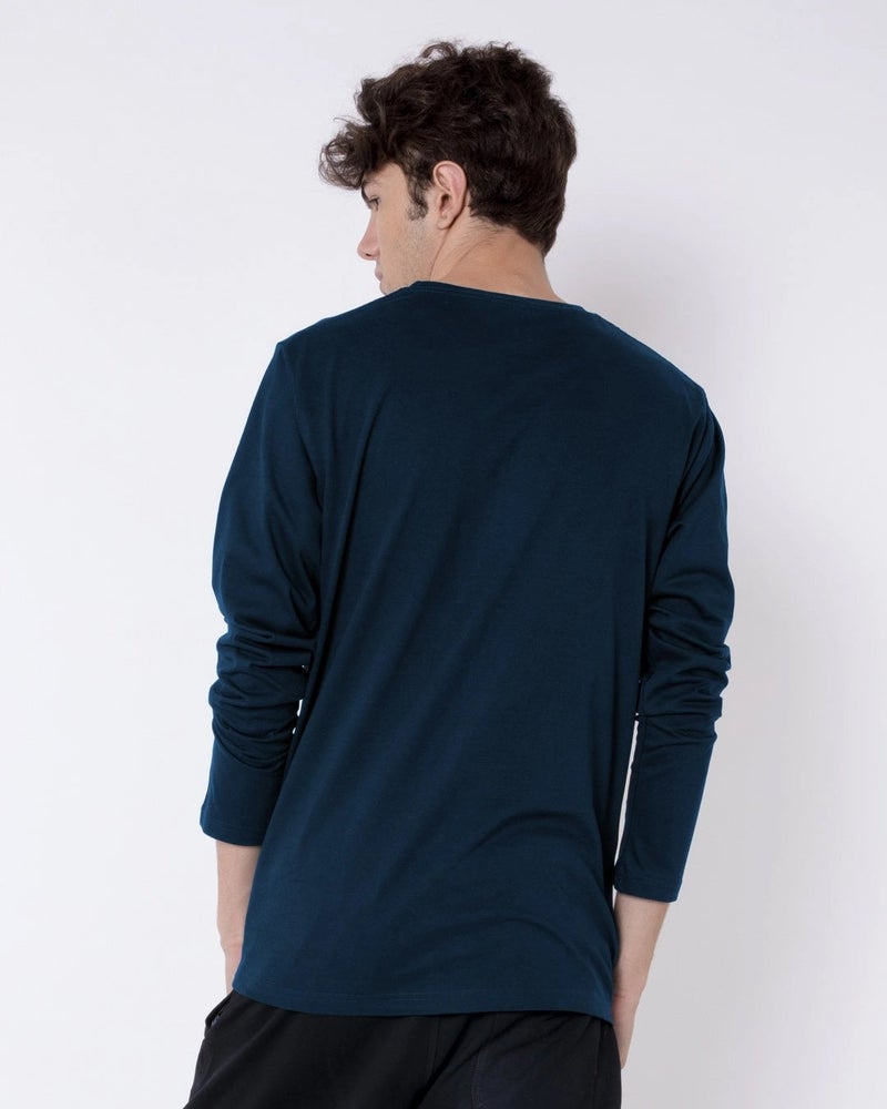 bewakoof Men's Blue Trust Your Ability Typography T-shirt - Image 3