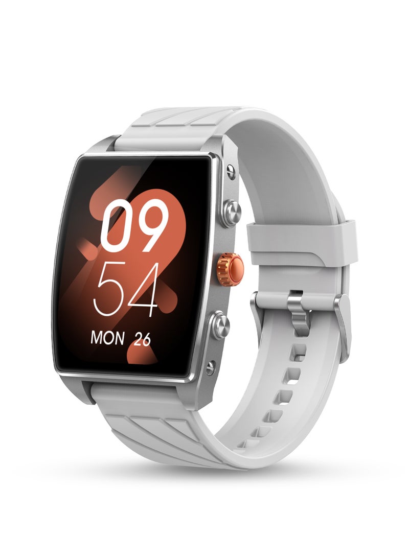 Pebble Mega 2.06" Amoled Display, Bluetooth Calling, Always on Display, SpO2,Heart Rate Monitoring, Multiple Watch Faces, Functional Rotating Crown, Multiple Watch Faces, AI Voice Assistant, Sleep Monitoring, Alarm & Notification, Timer, Camera Shutter, Remote Music Player, World Clock, Flash light, Find phone, Stopwatch, Weather, Exercise Records,  - Image 1