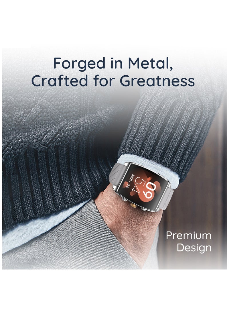 Pebble Mega 2.06" Amoled Display, Bluetooth Calling, Always on Display, SpO2,Heart Rate Monitoring, Multiple Watch Faces, Functional Rotating Crown, Multiple Watch Faces, AI Voice Assistant, Sleep Monitoring, Alarm & Notification, Timer, Camera Shutter, Remote Music Player, World Clock, Flash light, Find phone, Stopwatch, Weather, Exercise Records,  - Image 2