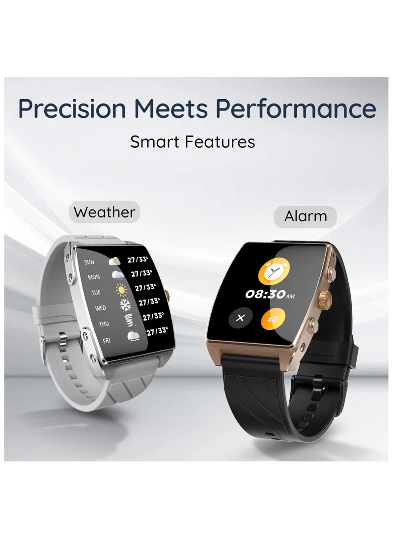 Pebble Mega 2.06" Amoled Display, Bluetooth Calling, Always on Display, SpO2,Heart Rate Monitoring, Multiple Watch Faces, Functional Rotating Crown, Multiple Watch Faces, AI Voice Assistant, Sleep Monitoring, Alarm & Notification, Timer, Camera Shutter, Remote Music Player, World Clock, Flash light, Find phone, Stopwatch, Weather, Exercise Records,