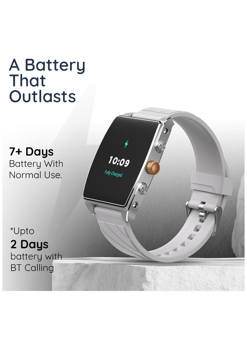 Pebble - Mega 2.06" Amoled Display, Bluetooth Calling, Always on Display, SpO2,Heart Rate Monitoring, Multiple Watch Faces, Functional Rotating Crown, Multiple Watch Faces, AI Voice Assistant, Sleep Monitoring, Alarm & Notification, Timer, Camera Shutter, Remote Music Player, World Clock, Flash light, Find phone, Stopwatch, Weather, Exercise Records, - Image 1