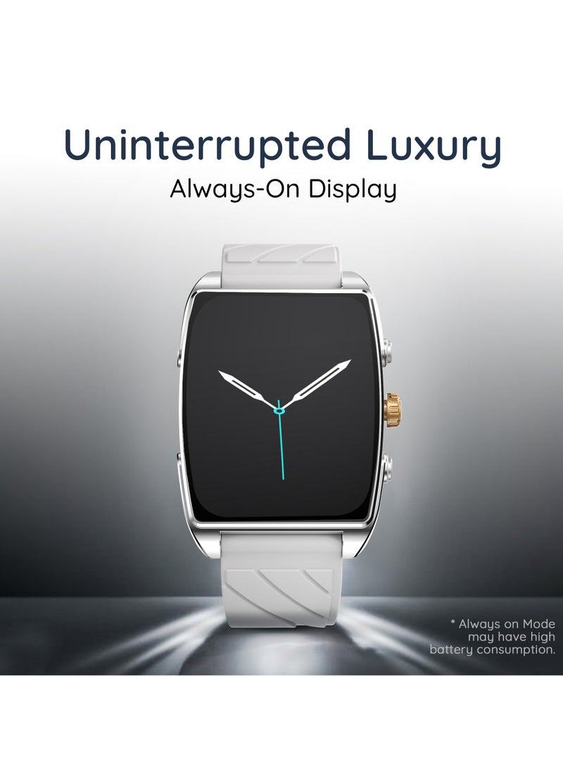 Pebble - Mega 2.06" Amoled Display, Bluetooth Calling, Always on Display, SpO2,Heart Rate Monitoring, Multiple Watch Faces, Functional Rotating Crown, Multiple Watch Faces, AI Voice Assistant, Sleep Monitoring, Alarm & Notification, Timer, Camera Shutter, Remote Music Player, World Clock, Flash light, Find phone, Stopwatch, Weather, Exercise Records, - Image 1