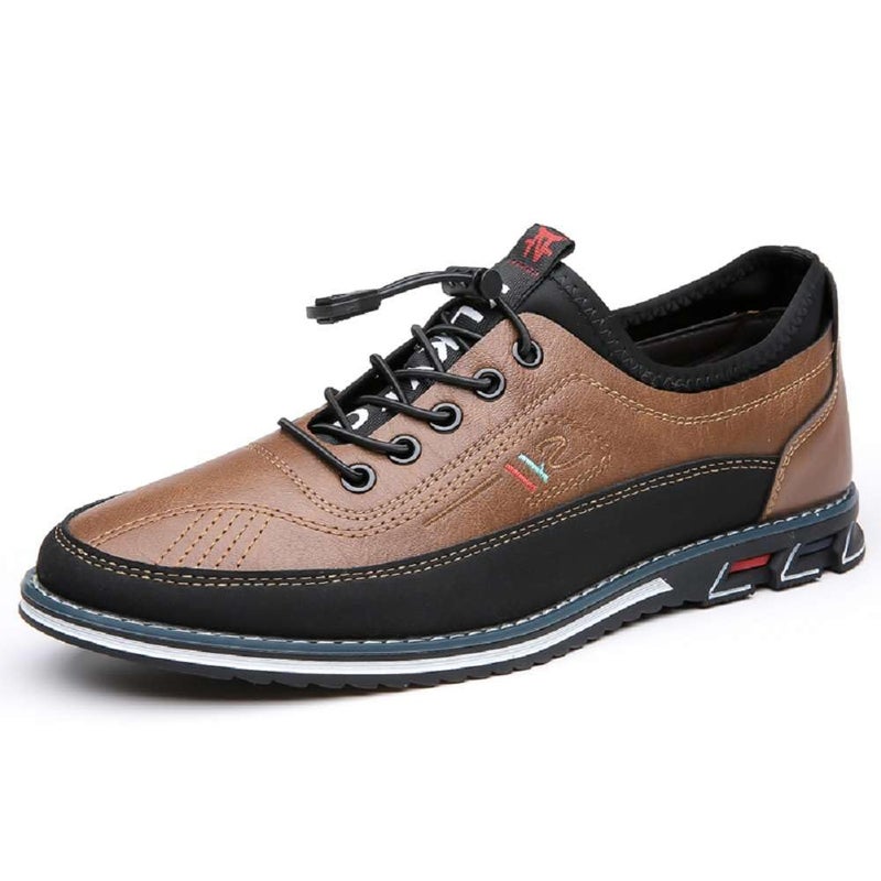 mitvr Men's Oxford Shoes Fashion Casual Dress Shoes Comfort Business Work Office Loafers,Brown,46EU=11 M US - Image 1