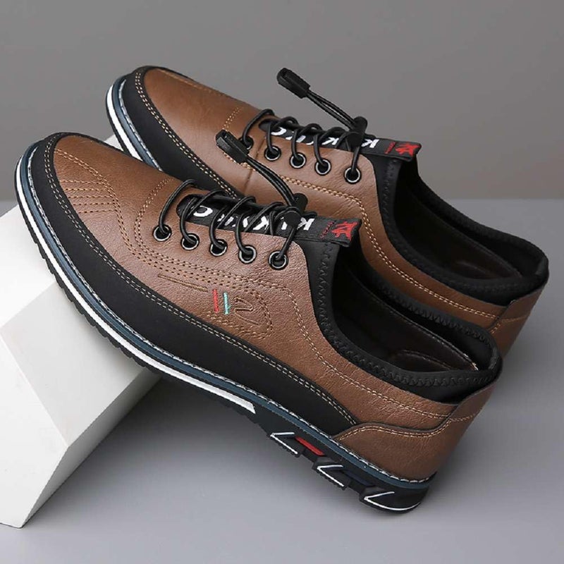 mitvr Men's Oxford Shoes Fashion Casual Dress Shoes Comfort Business Work Office Loafers,Brown,46EU=11 M US - Image 3