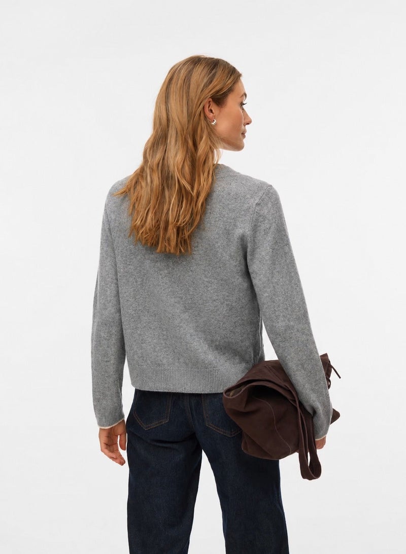 VERO MODA Contrast Knit Cardigan - Image 4