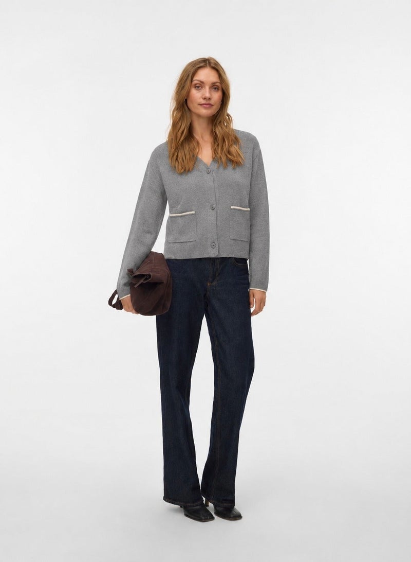 VERO MODA Contrast Knit Cardigan - Image 1