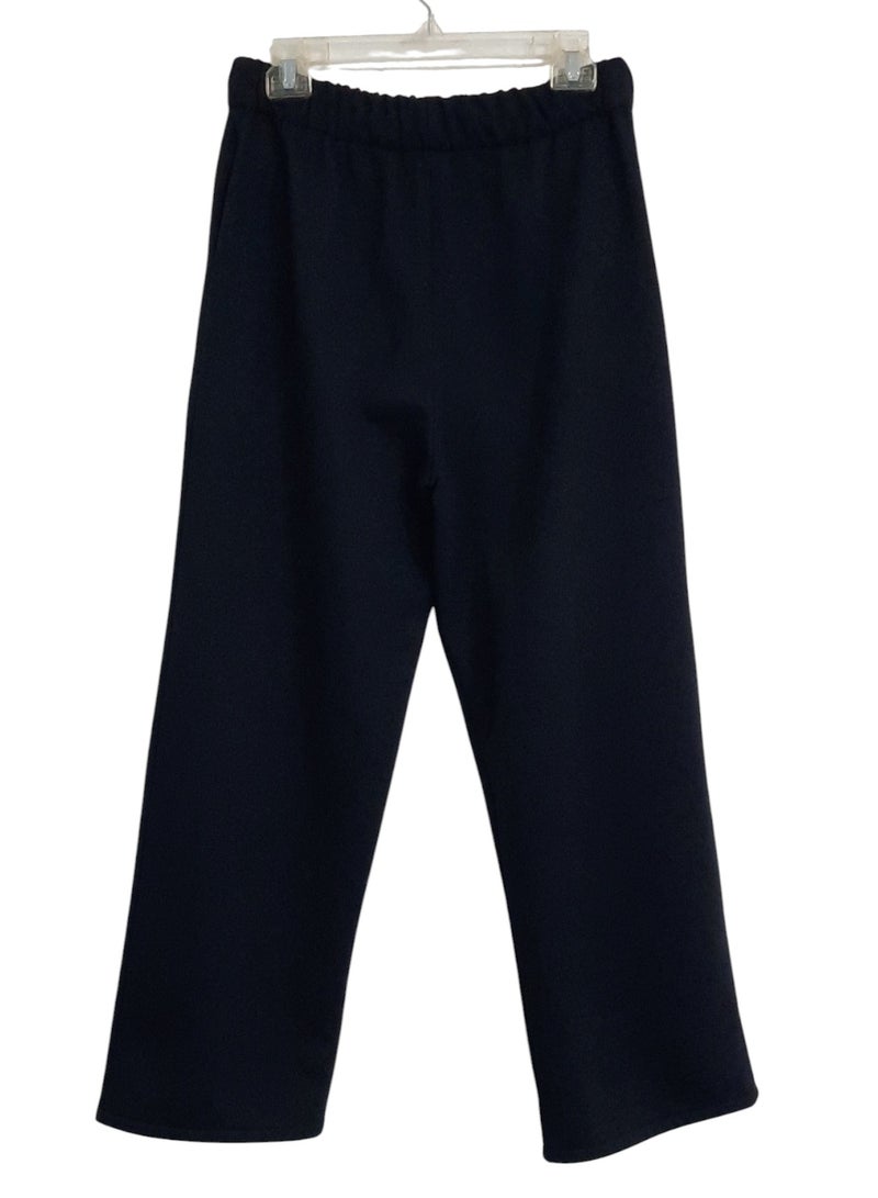 Styley Wide Pants Black Color Melton Fabric.  - Image 3
