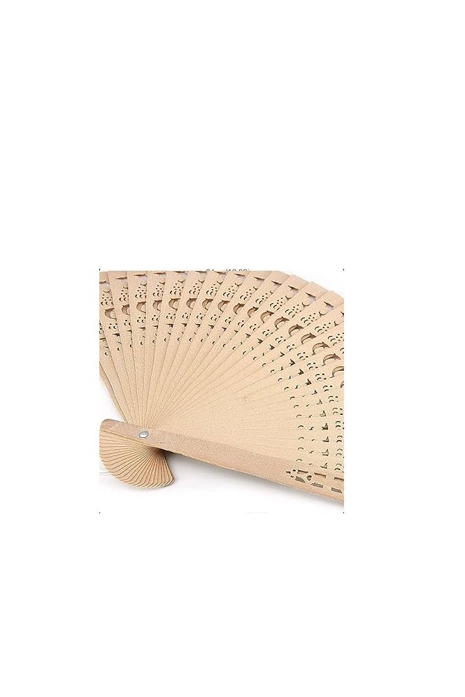 Folding Fan, Handheld Fan with Wooden Frame for Weddings and Dancing - Image 4