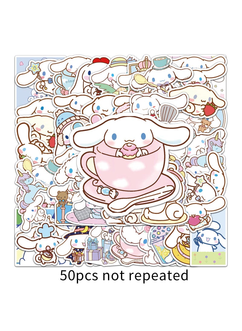 50 Pcs Cute Cinnamoroll Suitcase Stickers 50 Zhang Yugui Dog Hand Account -471 