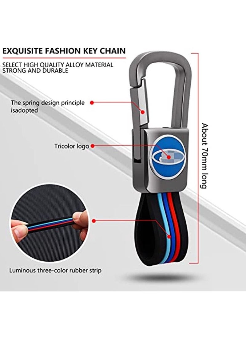 OIMG Key Case Keychain Metal Shell Cover Compatible With Ford 2018 Taurus Mustang Raptor F150 Explorer Series Short Buckle Gunmetal  - Image 3