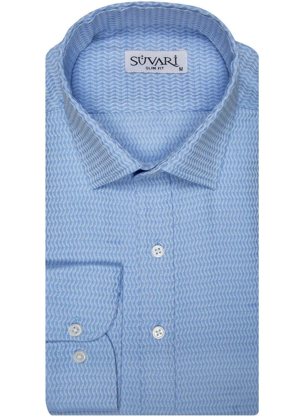 Süvari Slim Fit Armure Patterned Men's Shirt