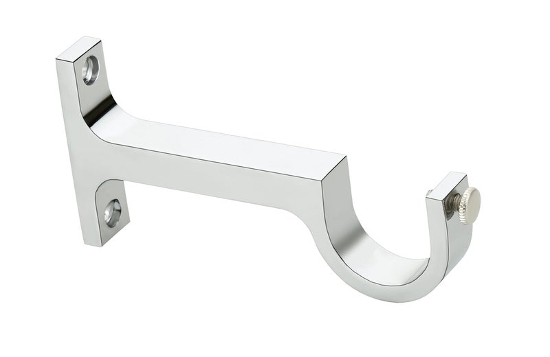 Arena Aluminum Curtain Support Bracket for Door and Window, Chrome Finish Curtain Support for Bracket Parda Holder Window Rod Support Fittings Curtain Accessories Set 1 (Pcs 2) - Image 3