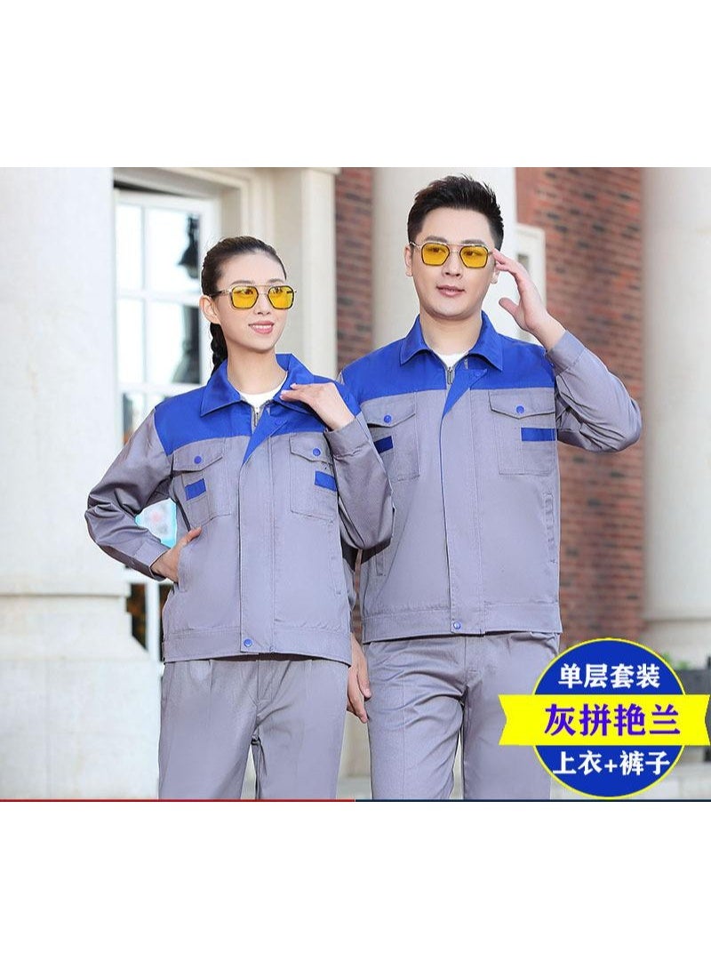 NIBEMINENT Long Sleeve Work Uniform Set Wear Resistant Dirty Proof Electro-Mechanical Labor Protective Clothing - Image 1