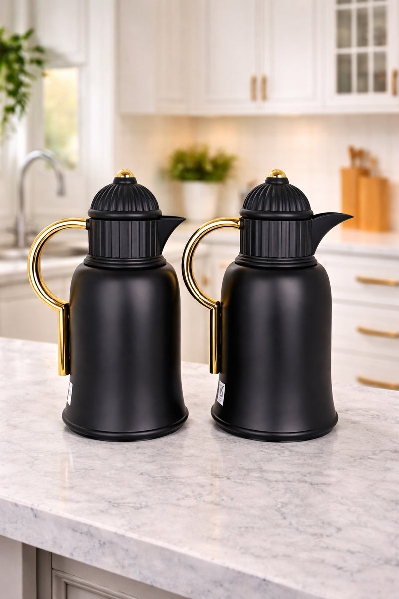 رادین مجموعة ترمس حراري مميزة للشاي والقهوة مكونة من قطعتين | مبطنة بالزجاج من الداخل | احتفاظ طويل بالحرارة | مثالية لشهر رمضان والاستخدام اليومي - Image 1