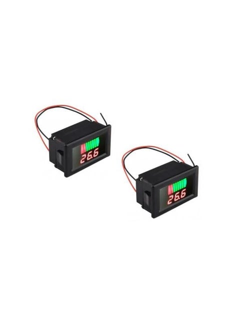 SP ELECTRON 12V60V DC LeadAcid Digital Battery Capacity Indicator Charge Tester Voltmeter Pack of 2