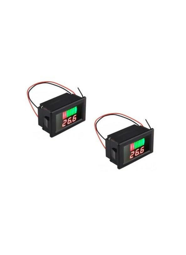 Generic SP ELECTRON 12V60V DC LeadAcid Digital Battery Capacity Indicator Charge Tester Voltmeter Pack of 2  - Image 1