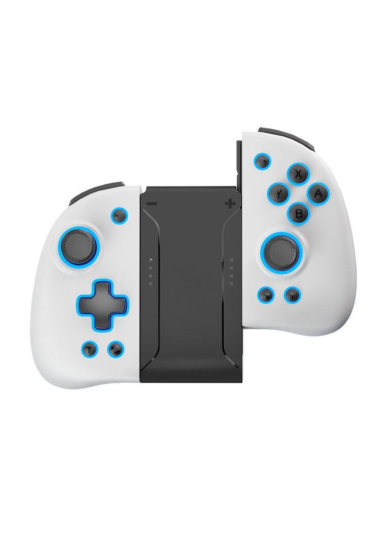 LinYuvo KS47 Wireless Joy Pad Controller for Switch/OLED with 8 Colors Adjustable LED,Hall Effect Joysitck/Back Map on/Turbo(White)  - Image 1