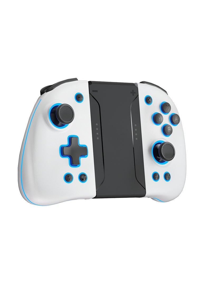 LinYuvo KS47 Wireless Joy Pad Controller for Switch/OLED with 8 Colors Adjustable LED,Hall Effect Joysitck/Back Map on/Turbo(White)  - Image 2