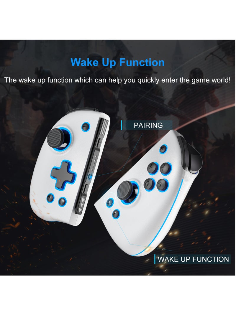 LinYuvo - KS47 Wireless Joy Pad Controller for Switch/OLED with 8 Colors Adjustable LED,Hall Effect Joysitck/Back Map on/Turbo(White) - Image 1