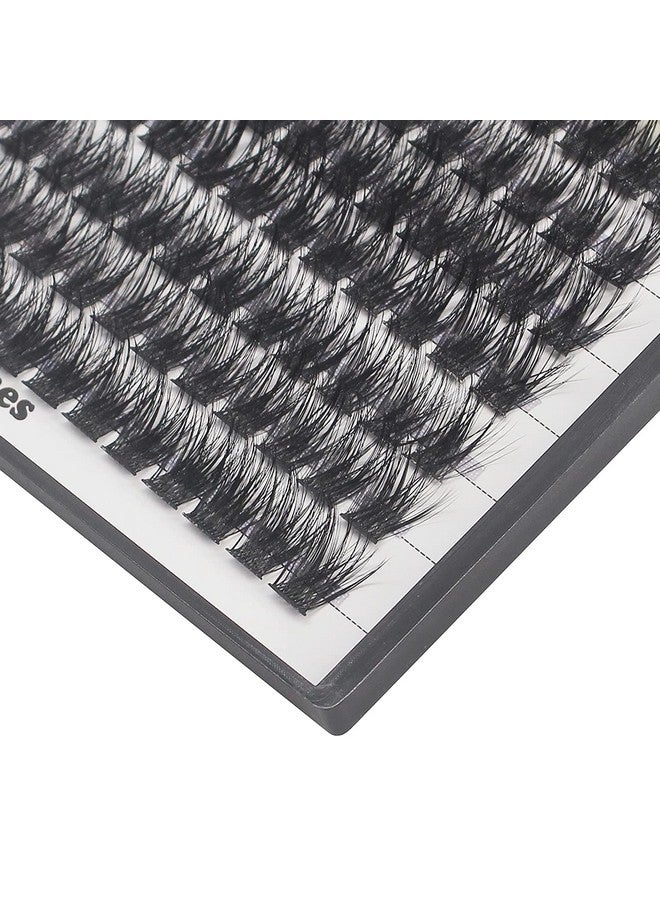 Hannahool Large Pack Wide Stem Cluster Eyelashes D Curl 1020Mm Available Handmade D Curl Wide Stem Individual False Eyelashes 5D Volume Diy Eye Lashes Extensions Beauty Tools (14Mm) - Image 4