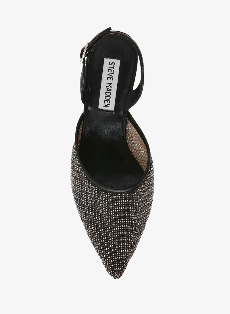 Steve Madden BLACK Rhinestones and Nappa PU Pumps for Women | Best Price UAE