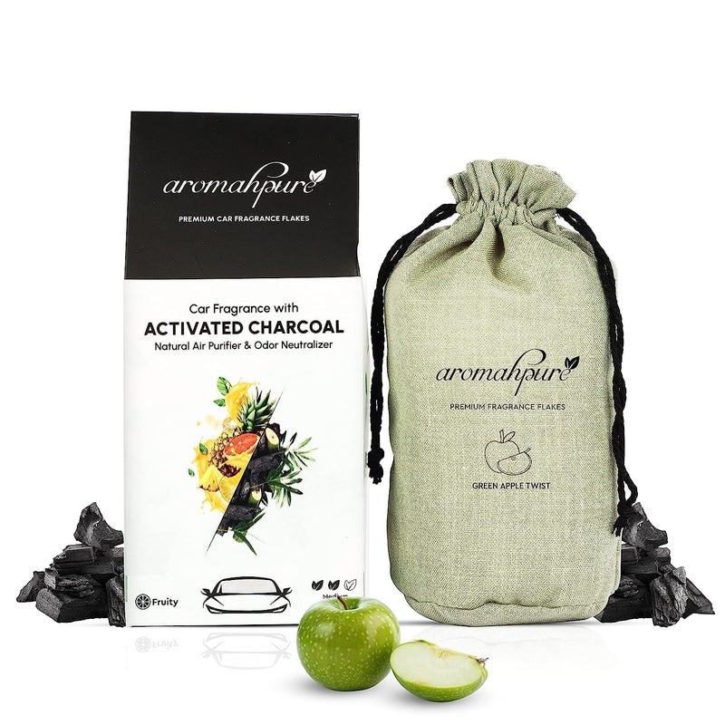 aromahpure Aromahpure Premium Home Perfume Flakes with Activated Charcoal Air Purifier with Fresh Fragrances Green Apple Twist Green Apple 100 gm Home Air Freshener Use in Home Kitchen Wardrobe  - Image 1