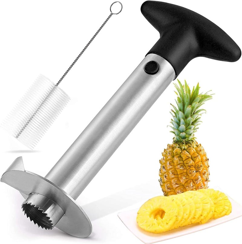 Showvigor Pineapple Corer and Slicer Tool, Stainless Steel Pineapple Core Remover Tool, Stainless Steel Pineapple Cutter for Home Kitchen with Sharp Blade for Diced Fruit Rings - Image 1