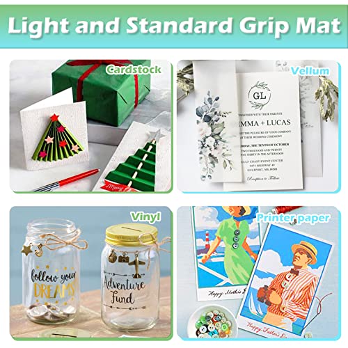 HTVRONT Variety Cutting Mat, 2 Pcs Cutting Mat 12x12 Compatible with Cricut Maker 3/Maker 4/Maker/Explore 3/4/Air 2/One Cutting Machine (LightGrip, StandardGrip), Cutting Mats Replacement Accessories - Image 3