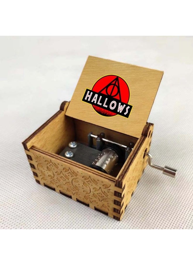 Anime Harry Potter Cartoon Peripheral Music Box Classical Hand-cranked Music Box Ornaments Retro Wooden Music Box-Color:13  - Image 5