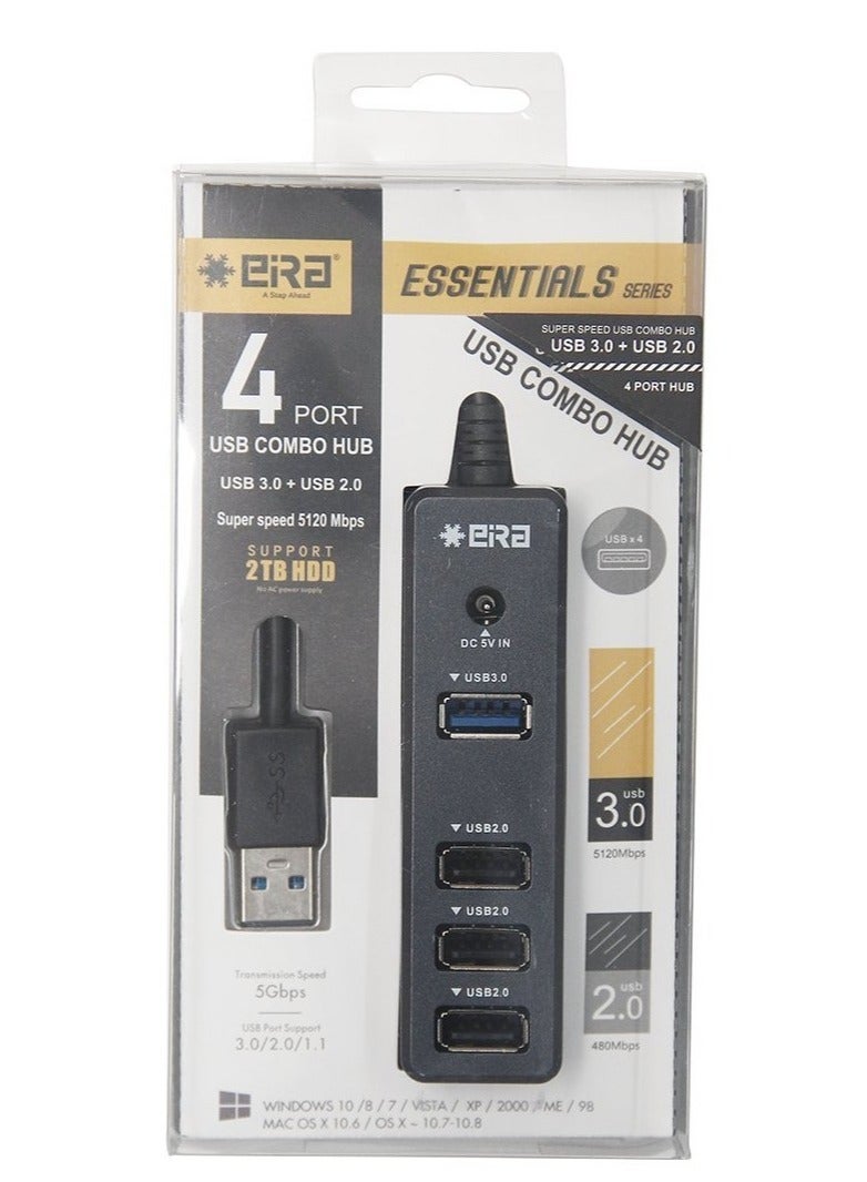 ELTRAZONE High-Speed Type-A USB 2.0 Combo HUB with 4 Dedicated Slots (1 Upstream and 4 Downstream USB Ports) with Support up to 2TB HDD - Image 4