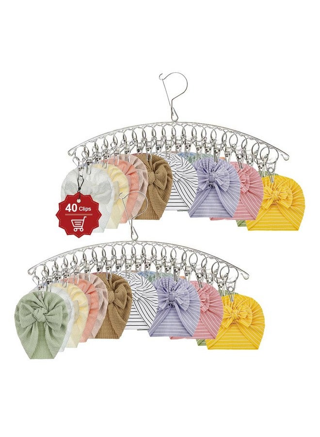 Zurlefy ZURLEFY 40 Clips Hat Holder Storage for Door Wall, Hat Hangers for Closet Organizer and Storage for Baseball Caps, Beanie & Accessories(26-02)  - Image 1