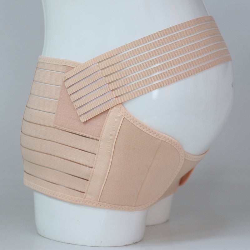 Generic Maternity Support Belt 3-Piece Set Adjustable Shrimp Red 