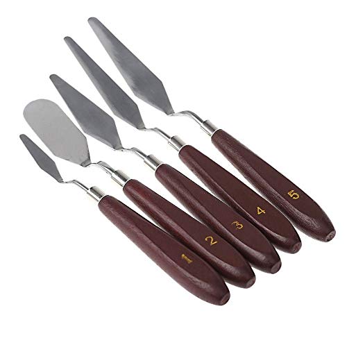 Qatalitic Set of 5 Painting Knives of Various Sizes & Shapes - Image 3