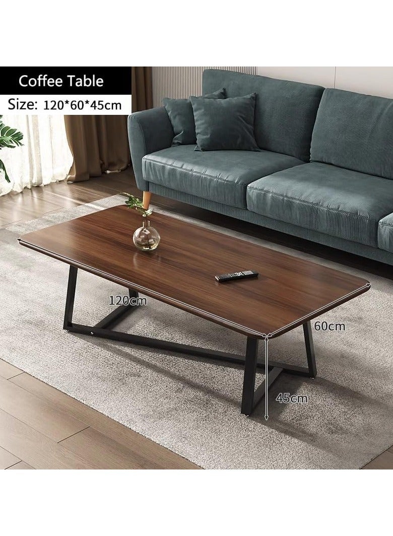 Jorunb Coffee Table Large Capacity Table Storage Simple Living Room Table Modern Tea Table Small Unit Living Room Simple Small Tea Table Design Brown - Image 2