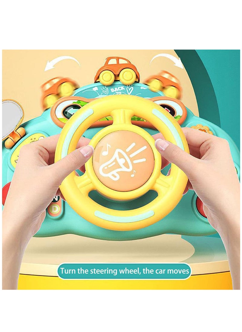 YelaJoy - Toddler Steering Wheel Toy Baby Interactive Learning Toy, Musical Toy with Light and Sound for Preschool Kids,Boys Girls Birthday Gift Early Educational for Toddlers - Image 1
