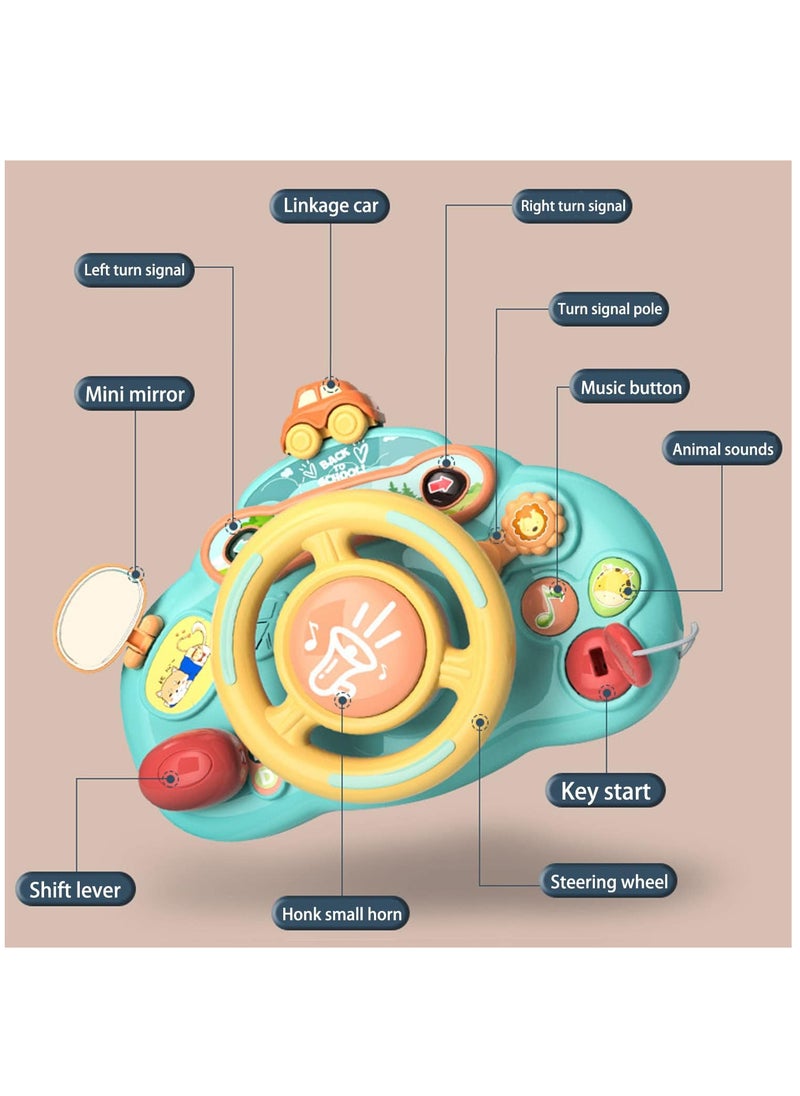 YelaJoy - Toddler Steering Wheel Toy Baby Interactive Learning Toy, Musical Toy with Light and Sound for Preschool Kids,Boys Girls Birthday Gift Early Educational for Toddlers - Image 1
