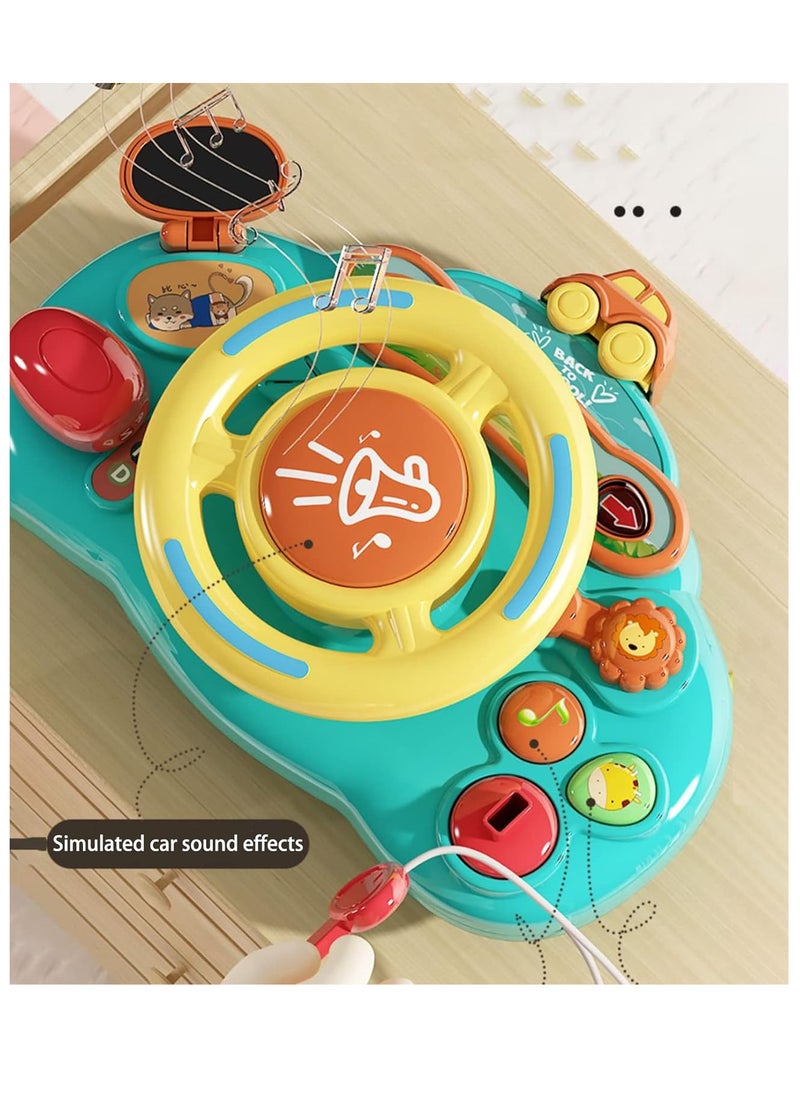 YelaJoy - Toddler Steering Wheel Toy Baby Interactive Learning Toy, Musical Toy with Light and Sound for Preschool Kids,Boys Girls Birthday Gift Early Educational for Toddlers - Image 1
