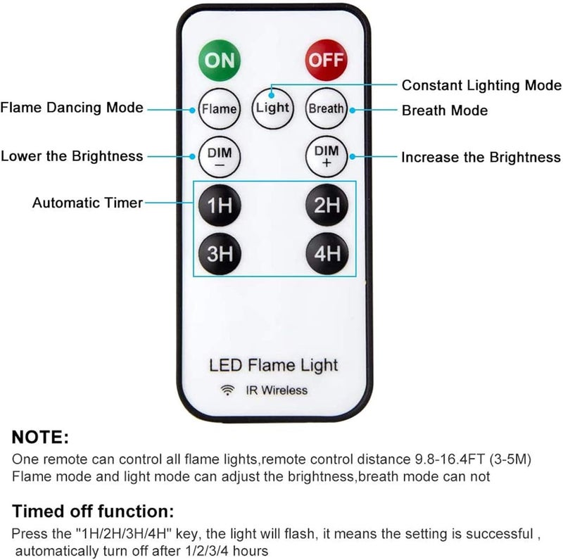 CFGROW LED Flame Effect Light, USB Rechargeable Outdoor Flame Table Lamp Waterproof Dimmable 4 Modes Lantern with Gravity Sensing Effect IR Wireless Remote&Timer, For Halloween Room Party Bar Decor - Image 4