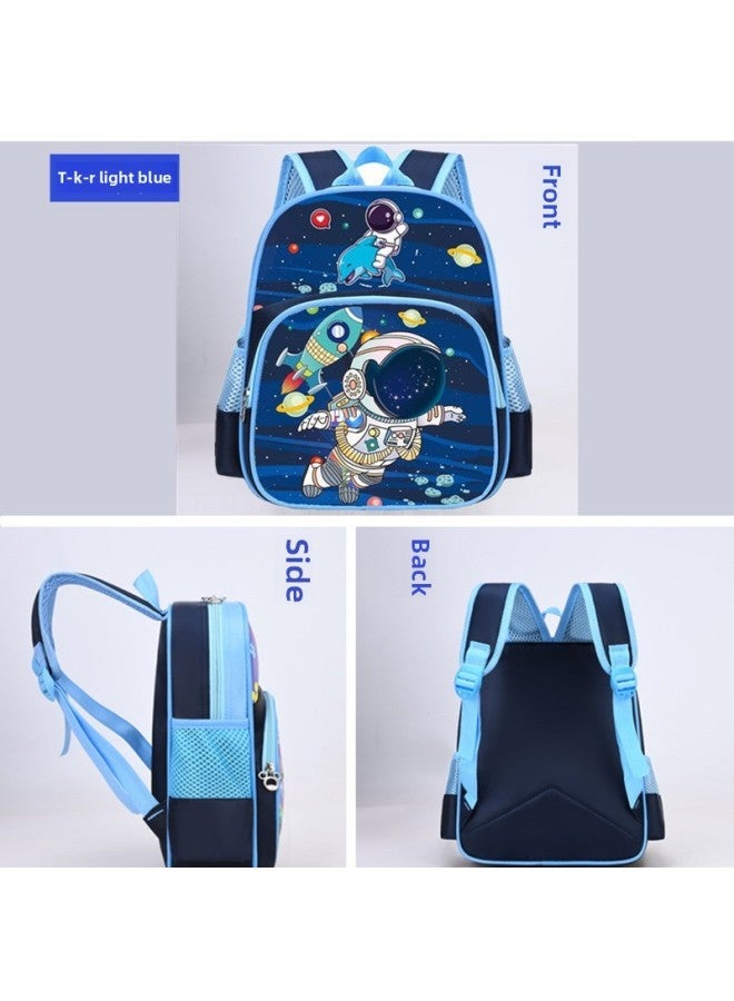 Ridge Protection Backpack For Boys And Girls Kindergarten Children's Schoolbag Suitable For 3-5 Years Old Schoolbag-Color:G-G Sky Blue Kindergarten - Image 5