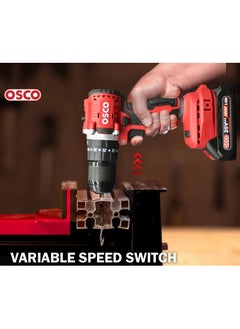 OSCO-TOOLS The Osco Brushless Cordless Drill 20V with a 13mm chuck is a powerful tool designed for a wide range of drilling and fastening tasks, both for home and industrial use.  - Image 2