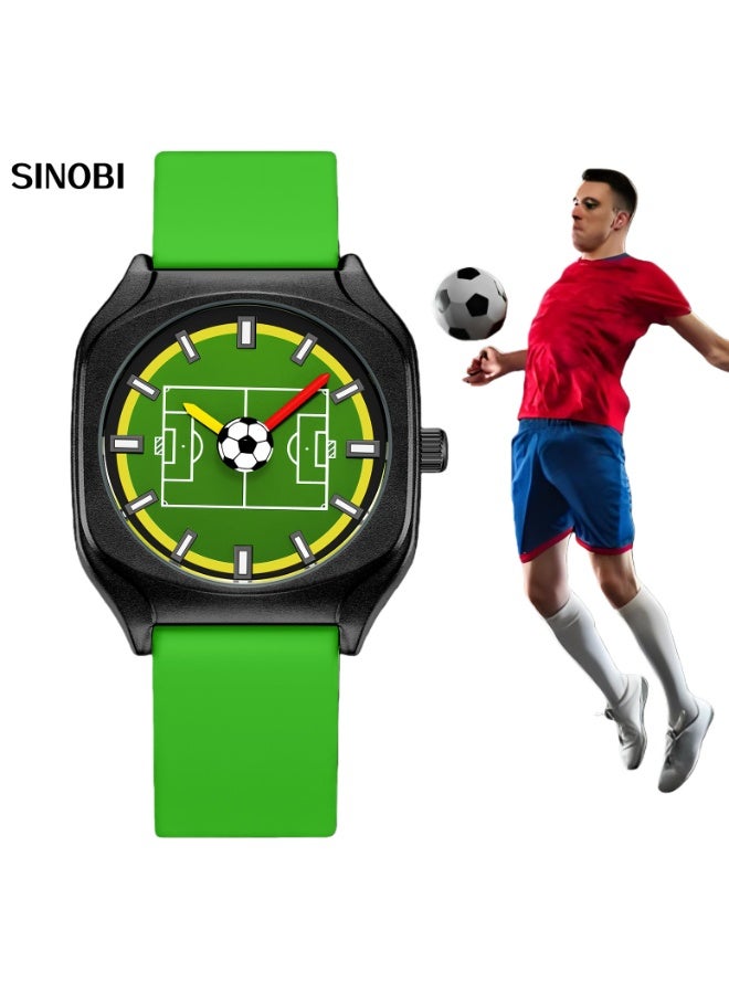SINOBI World Cup Fans Supplies Football Watch Boys Sports Watch Student Silicone Strap Fashion Watch - Image 1