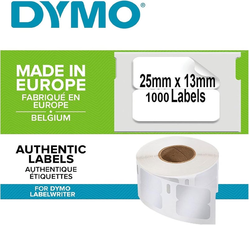 Dymo Original LabelWriter Multi-Purpose Labels (Small), 13 mm x 25 mm, Roll of 1,000 Easy Peel Labels, Self-Adhesive, for LabelWriter Label Printers and Labelling Device - Image 1
