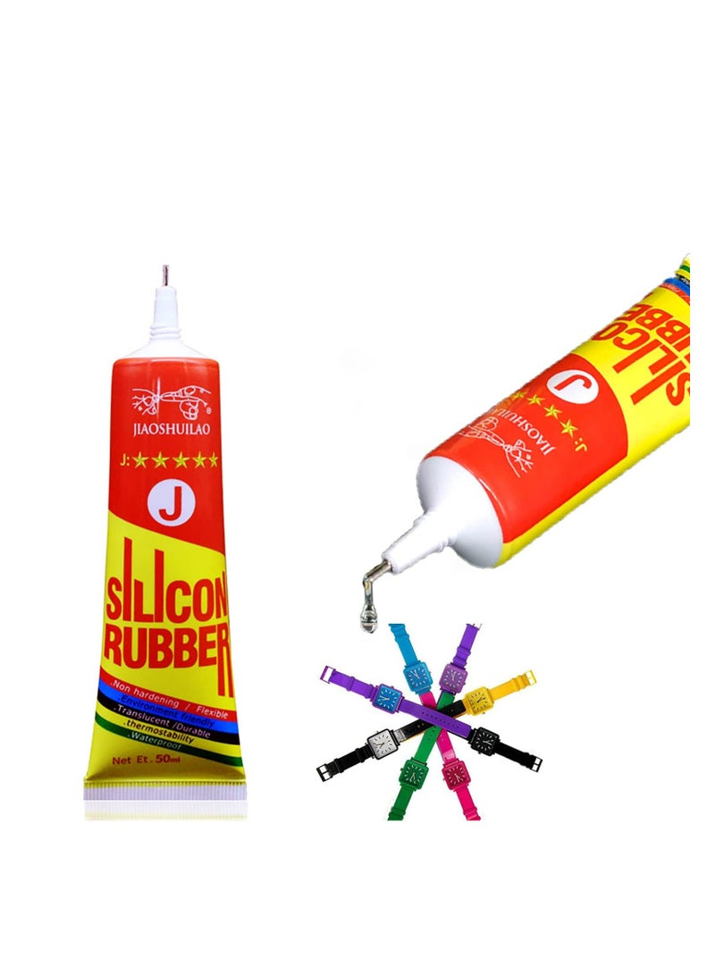 CMGTYYD Silicone Adhesives Clear Super Glue Sealant Transparent Waterproof Heat Resisting, Can be Used to Connect Electronic Components, for Silicone Rubber, Liquid Silicone,50ml - Image 1
