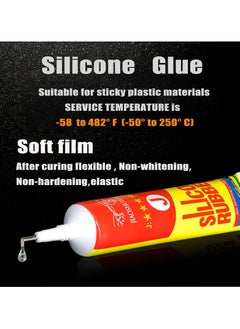 CMGTYYD Silicone Adhesives Clear Super Glue Sealant Transparent Waterproof Heat Resisting, Can be Used to Connect Electronic Components, for Silicone Rubber, Liquid Silicone,50ml  - Image 2
