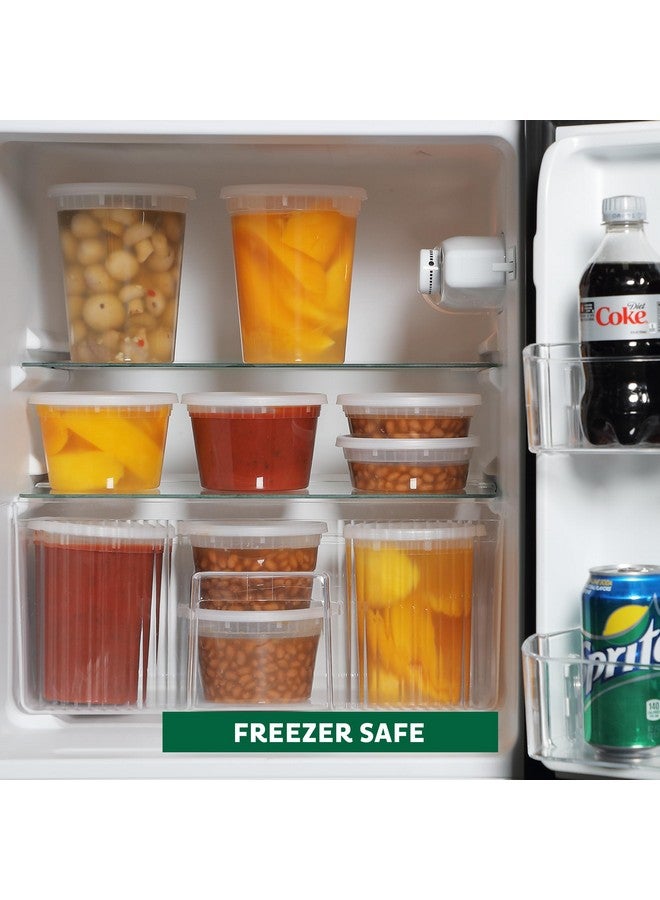 Freshware حاويات تخزين الطعام من فريش وير [50 مجموعة] حاويات بلاستيكية سعة 16 أونصة مع أغطية، للحساء، تحضير الوجبات | خالية من BPA | قابلة للتكديس | مانعة للتسرب | آمنة للاستخدام في الميكروويف/غسالة الصحون/الفريزر - Image 4