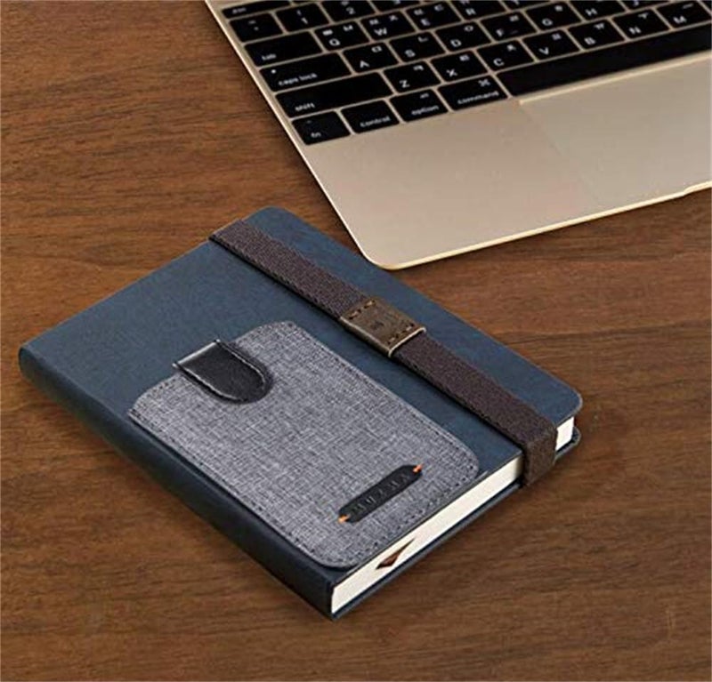 RFID Card Holder for Phone Back, 5 Card Slots & Cash Pocket, Canva Leather Wallet Case for Smartphones, Black - Image 2