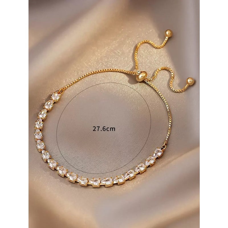 Andkiss Cubic Zirconia Decor Bracelet - Image 3