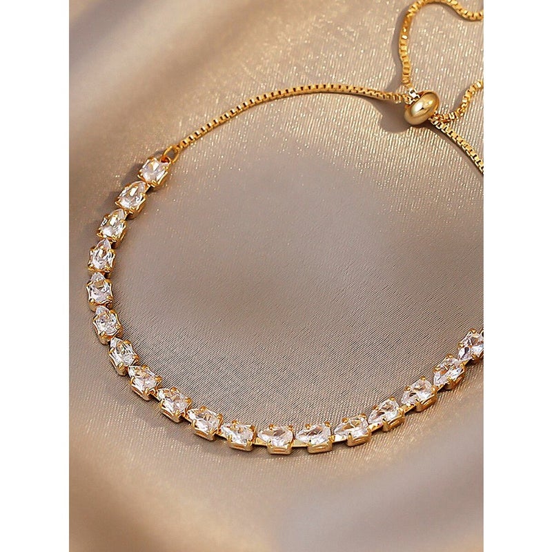 Andkiss Cubic Zirconia Decor Bracelet - Image 4