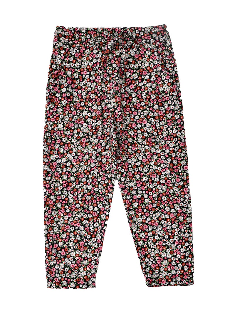 Jelliene Girls All Over Printed Pants 100% Viscose, Soft and Flowy Pants for Girls  - Image 1